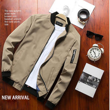 Load image into Gallery viewer, DIMUSI Spring New Men's Bomber Zipper Jacket Male Casual Streetwear Hip Hop Slim Fit Pilot Coat Men Clothing Plus Size 4XL,TA214