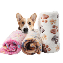 Load image into Gallery viewer, Pet Soft Pet Blanket Winter Dog Cat Bed Mat Foot Print Warm Sleeping Mattress Small Medium Dogs Cats Coral Fleece Pet Supplies
