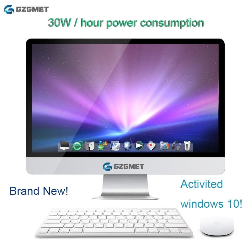 18.5 Inch All In One Pc Windows 10 Computer Intel I3 I5 Core Wifi Desktop Pc Lcd Screen with Keyboard Mouse