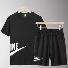 Load image into Gallery viewer, Casual Male Tracksuit Clothing Summer Men Set Fitness Suit Sporting Suits Short Sleeve T Shirt + Shorts Quick Drying 2 Piece Set
