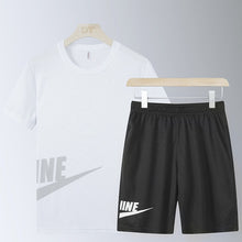 Load image into Gallery viewer, Casual Male Tracksuit Clothing Summer Men Set Fitness Suit Sporting Suits Short Sleeve T Shirt + Shorts Quick Drying 2 Piece Set
