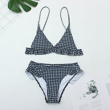 Load image into Gallery viewer, Tartán juego de Bikini sensual para mujer 2019 nuevo Push Up volantes bikini acolchado de baño gran oferta traje de baño para mujer traje de baño ropa de playa traje de baño

