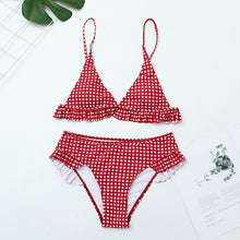 Load image into Gallery viewer, Tartán juego de Bikini sensual para mujer 2019 nuevo Push Up volantes bikini acolchado de baño gran oferta traje de baño para mujer traje de baño ropa de playa traje de baño
