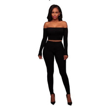 Load image into Gallery viewer, Women Knitted Lounge Wear Sets 2pcs Crop Top  Suit Ladies  Tracksuit Set Autumn Casual Streetwear Clubwear
